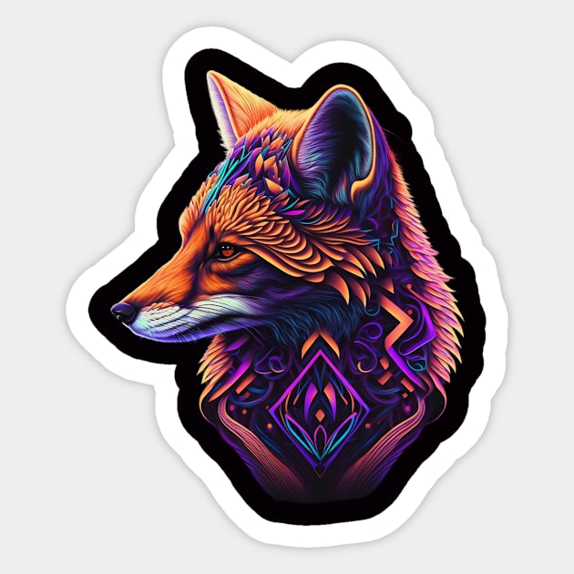 Foxy retrowave fox Sticker by Antzyzzz